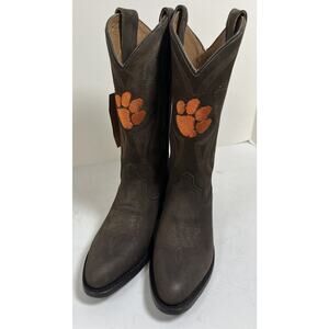 Clemson Tigers Cowgirl Gameday Boots Women’s 8.5B Brown Worn Once‎